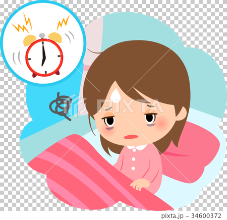 Woman getting up with tired look Woman getting up with tired look 34600372