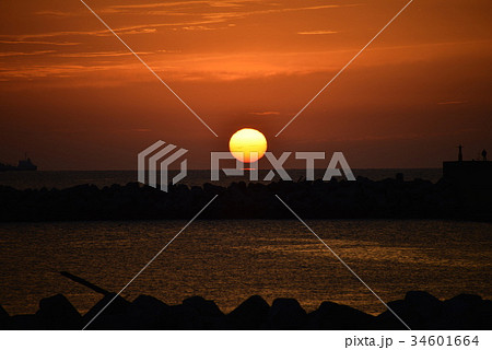 久礼湾の朝日 34601664