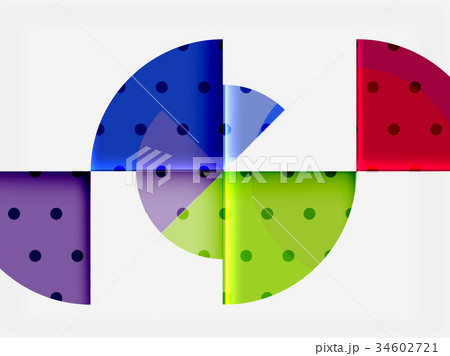 Circle elements on black background 34602721