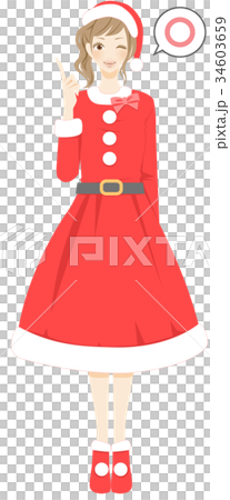 クリスマス　全身サンタ　マル 34603659
