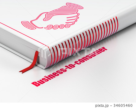 Finance concept: book Handshake, Business-to 34605460