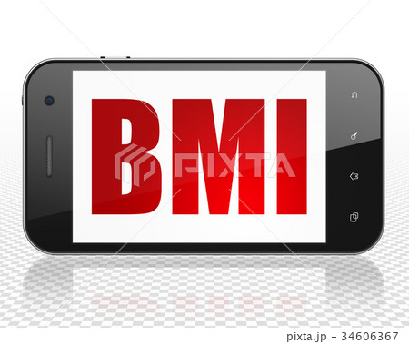 Medicine concept: Smartphone with BMI on display 34606367
