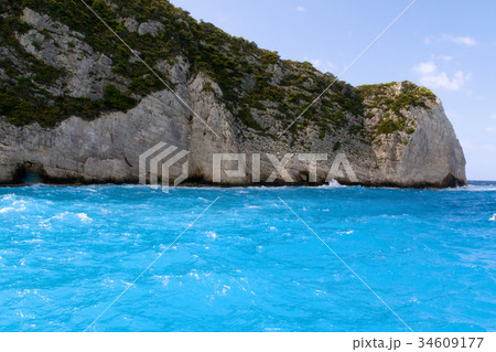 Rocky coast of Zakynthos Islands in Greece Rocky coast of Zakynthos Islands in Greece 34609177