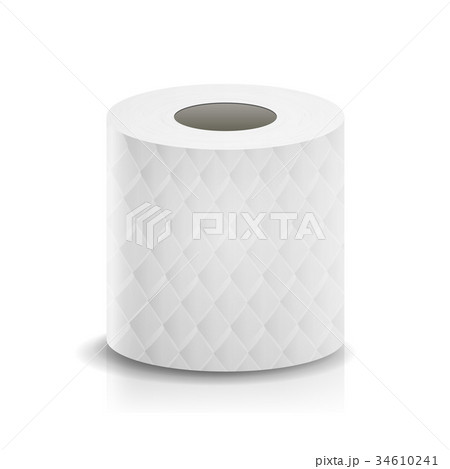 Paper Tape Roll Vector. Bathroom Hygiene. 3D 34610241