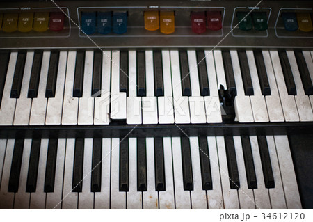 Old retro unnecessary faulty musical synthesizer 34612120