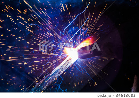 Industrial steel welder in factory technical, Industrial steel welder in factory technical, 34613683