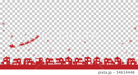 Christmas image (cityscape and Santa Claus) 34614446