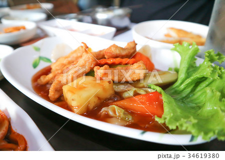stir fried vegetable in Korean style stir fried vegetable in Korean style 34619380