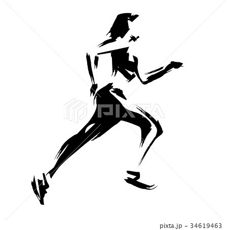 女性ランナー 34619463