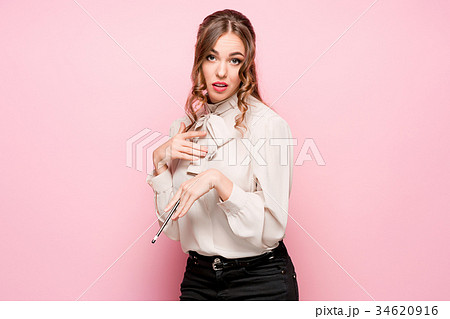 The serious frustrated young beautiful business The serious frustrated young beautiful business 34620916