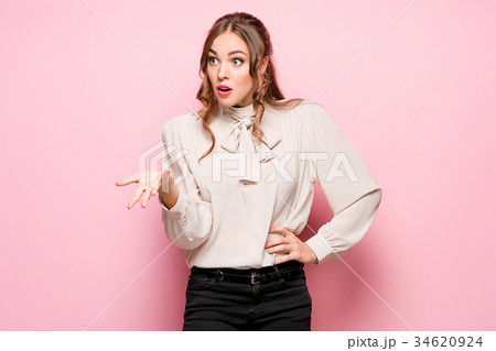 The serious frustrated young beautiful business 34620924