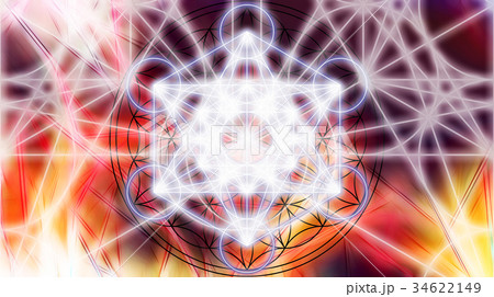 Light merkaba on abstract color background. Sacred Light merkaba on abstract color background. Sacred 34622149