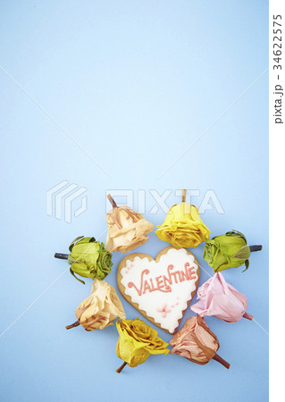 ハートのクッキーとドライローズ 34622575