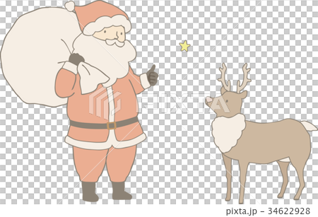 聖誕老人和馴鹿 34622928
