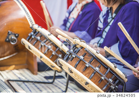 お祭り　おはやし 34624505