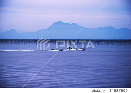 早朝有明海風景 34627696