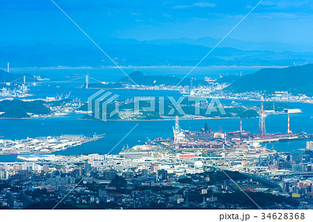 夏の皿倉山からの眺め【北九州市小倉北区、門司区】 夏の皿倉山からの眺め【北九州市小倉北区、門司区】 34628368
