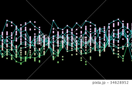 Random dot line background. Blockchain, fintect 34628952