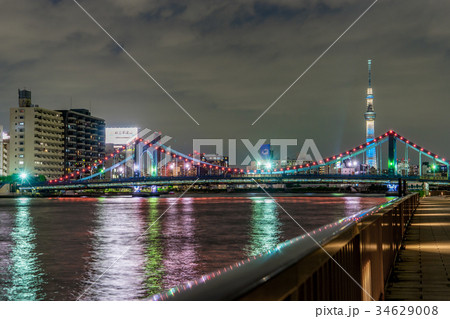 【東京都】夜の都市風景 【東京都】夜の都市風景 34629008