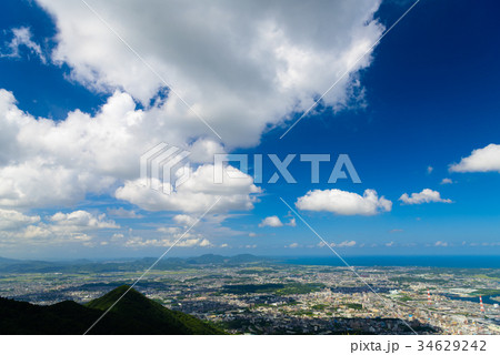 夏の皿倉山からの眺め【北九州市八幡区遠賀郡】 34629242