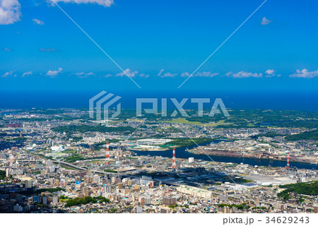 夏の皿倉山からの眺め【北九州市八幡区遠賀郡】 34629243