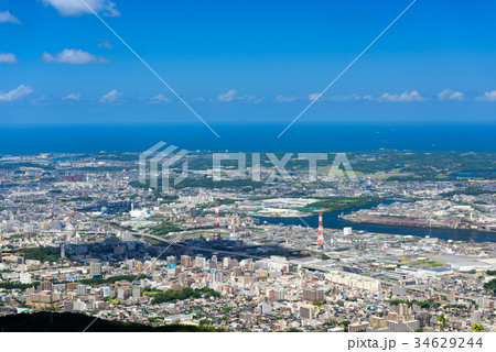 夏の皿倉山からの眺め【北九州市八幡区遠賀郡】 34629244