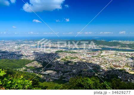 夏の皿倉山からの眺め【北九州市八幡区遠賀郡】 34629277
