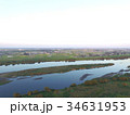 ドローン 空撮 利根川 埼玉県 加須市 高度80m 航空写真 34631953