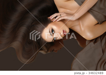 girl with beautiful long hair girl with beautiful long hair 34632489
