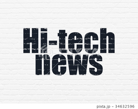 News concept: Hi-tech News on wall background 34632596
