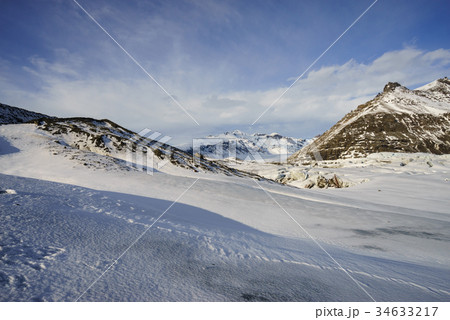 冬 氷河 雪景色 34633217