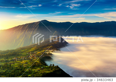 Cemoro lawang village at morning in Bromo Cemoro lawang village at morning in Bromo 34633463