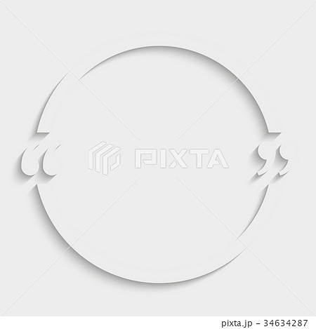 Vector Quote Circle Blank Template. Bracket. 34634287
