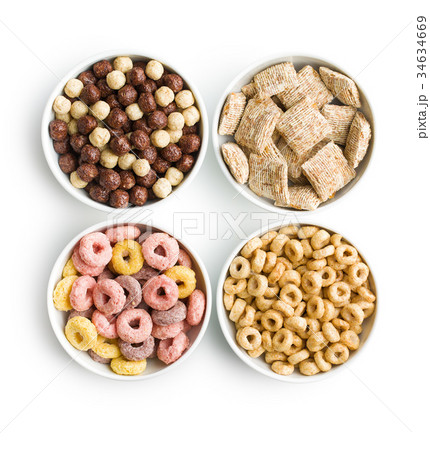Different breakfast cereals. Different breakfast cereals. 34634669