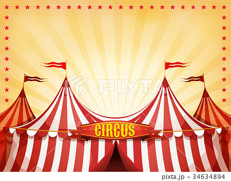 Big Top Circus Background With Banner Big Top Circus Background With Banner 34634894