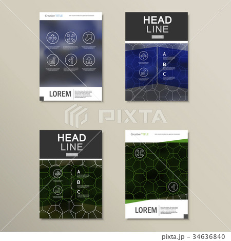 Business brochure design vector template in A4 34636840