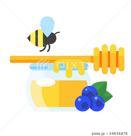 colorful honey illustration 34636876