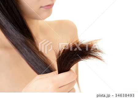 ヘアケアに不満な女性 ヘアケアに不満な女性 34638493