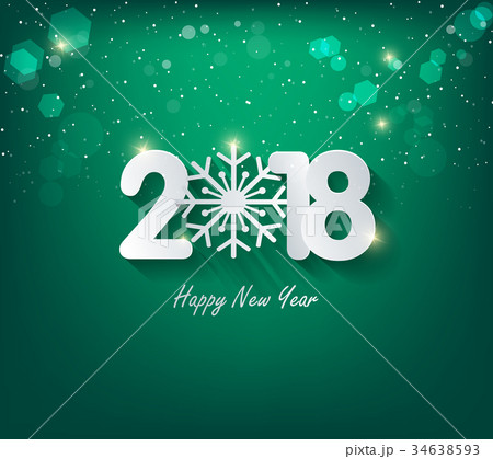 Happy new year 2018 greeting card year of the dog 34638593