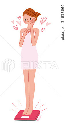 体重が減って喜ぶ女性 体重が減って喜ぶ女性 34638660