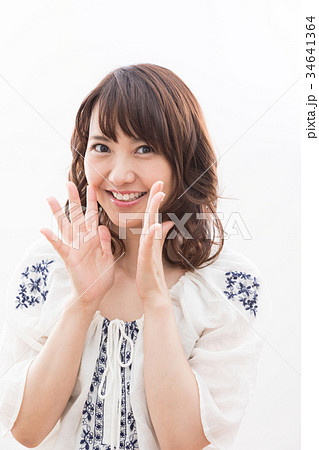 若い女性 ポートレート 応援 若い女性 ポートレート 応援 34641364