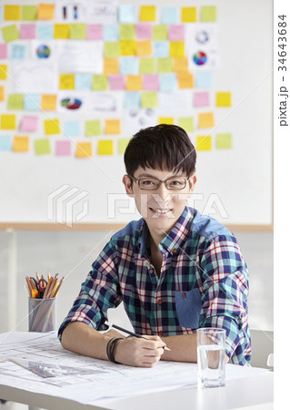 建築家 設計図 職業人 34643684