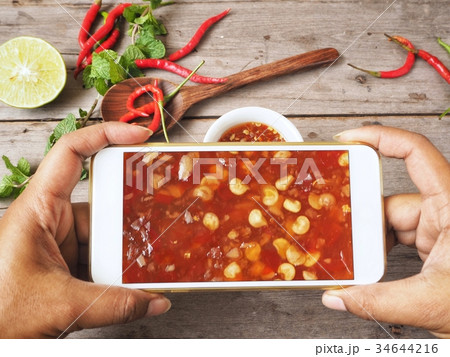 Taking a photo of Thai sweet chilli Taking a photo of Thai sweet chilli 34644216