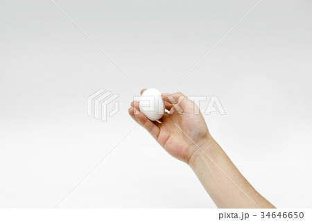 タマゴを持った手のポーズ｜Hand with eggs 34646650