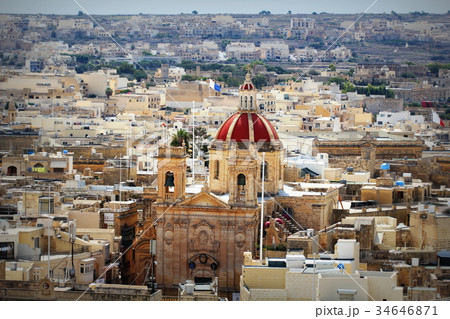 View over the city of Victoria or Rabat at Gozo View over the city of Victoria or Rabat at Gozo 34646871