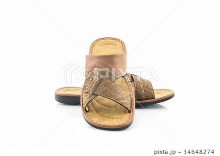 Men brown leather sandals or flip flop shoes. Men brown leather sandals or flip flop shoes. 34648274