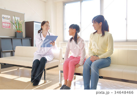 病院の待合室の写真素材