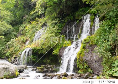 清里高原　吐竜の滝　八ヶ岳の潜流瀑 34649048