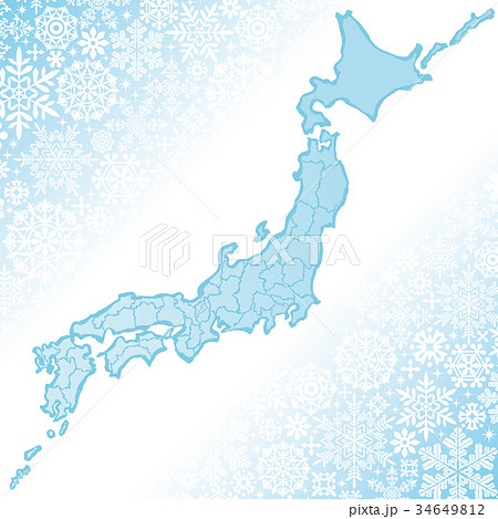 日本地図　積雪マップ 34649812