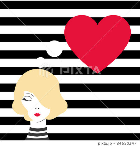 fashion girl dreaming of love 34650247